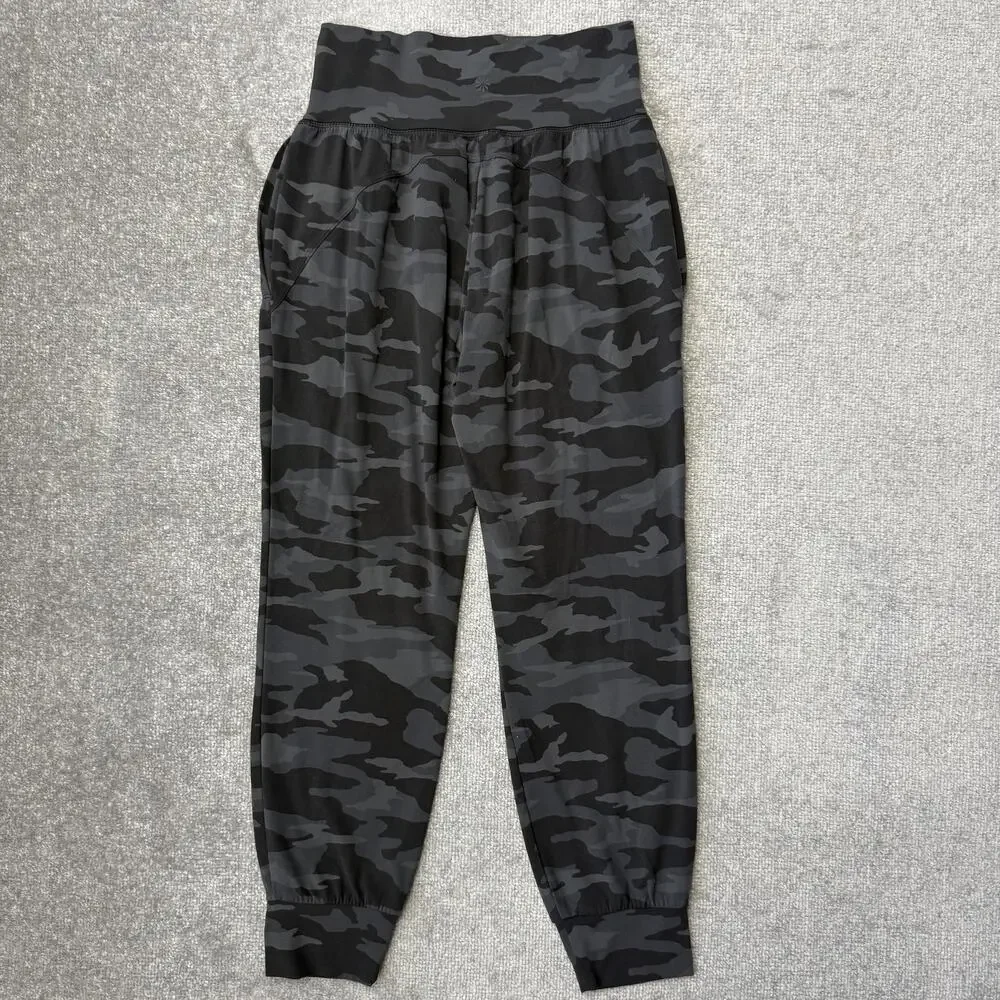 Athleta Salutation Camo Jogger Pants Womens Small Black Gray High Rise Yoga - Picture 9 of 11